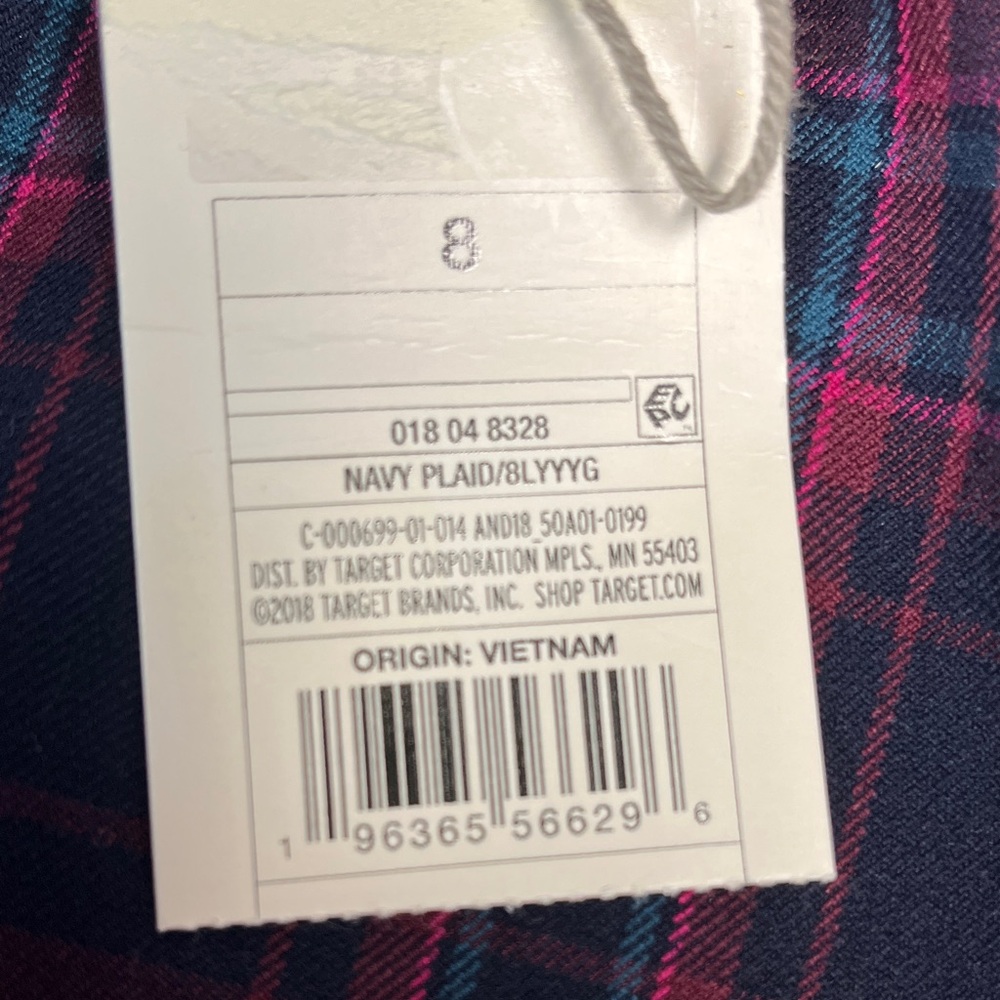 Women’s Plaid Pants - Navy and Red. 2349 - Picture 5 of 9